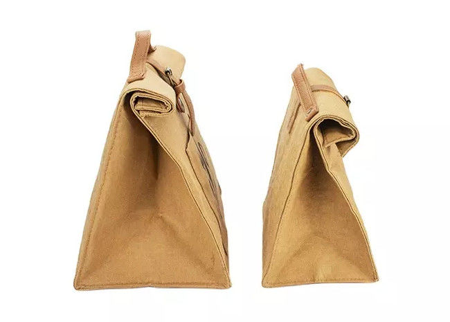 Leakproof Portable Canvas Cooler Bag , Reusable Canvas Insulated Tote