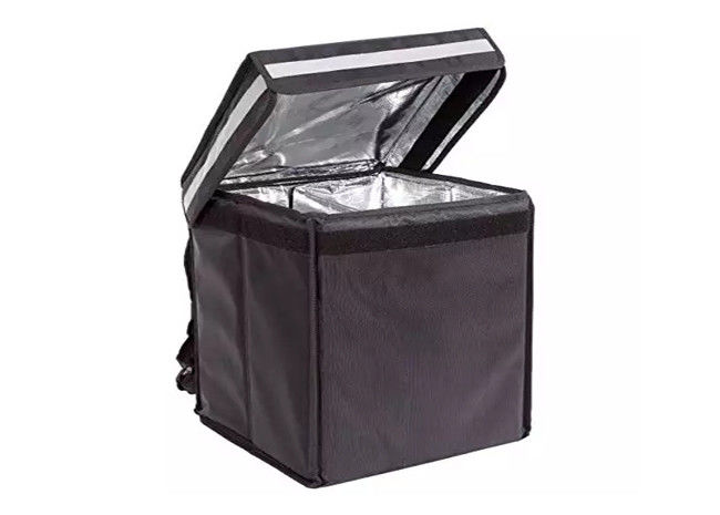 Polyester Pizza Insulated Lunch Bag Reusable With Reflective Stripe