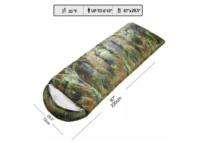 Outdoor Portable Camo Sleeping Bag , Waterproof Army Sleeping Bag
