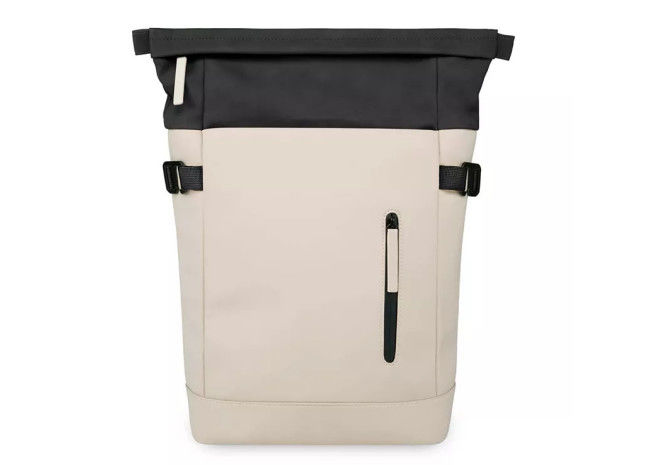 Waterproof RPET Casual Business Roll Up Rucksack , College Laptop Rolltop Backpack