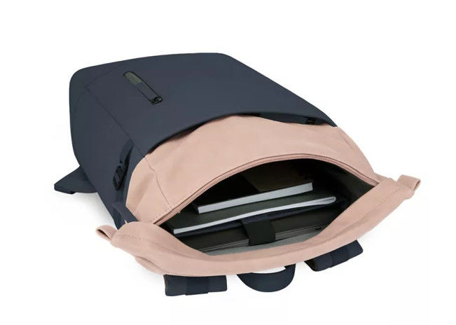 Waterproof RPET Casual Business Roll Up Rucksack , College Laptop Rolltop Backpack