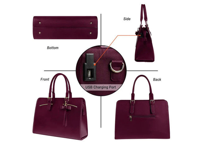 PU Leather Fashion Pocket Logo Style Messenger Shoulder Bag Famous Branded