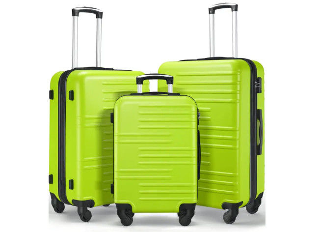 Travel 3pcs Trolley Luggage Set Pc Unisex Carry On Large Capacity