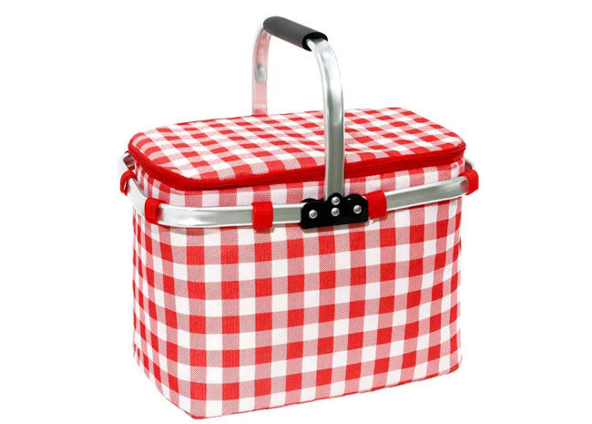 BSCI Shopping Travel Camping Grocery Bags , Foldable Insulated Picnic Basket