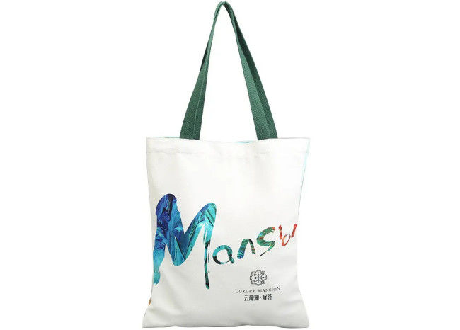 Custom Logo Womens Crossbody Fashion Canvas Printed Tote Bag With Inside Pockets