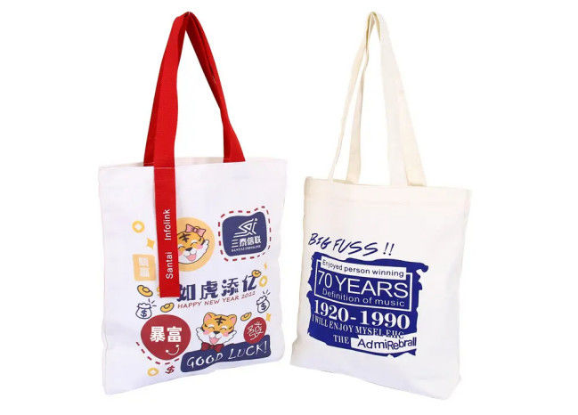 Custom Logo Womens Crossbody Fashion Canvas Printed Tote Bag With Inside Pockets
