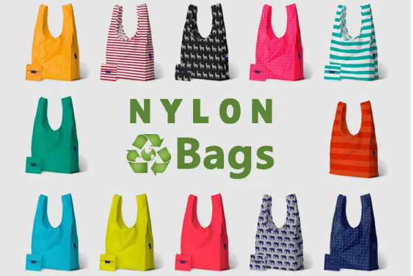 Eco Ripstop Grocery Carry Bag , Foldable Recycle Reusable Nylon Shopping Bag