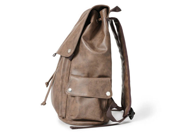 Leather Business Laptop Backpack , Daily Casual Laptop Backpack