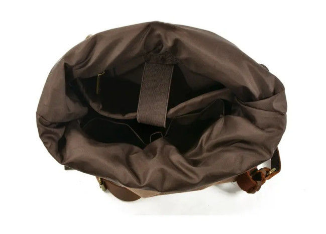 School College Rucksack Computer Bag , Canvas Leather Satchel Bookbag