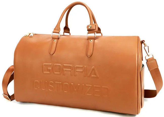 Large Capacity Unisex Travelling Luggage Vegan Leather Duffle Bags Customized Logo