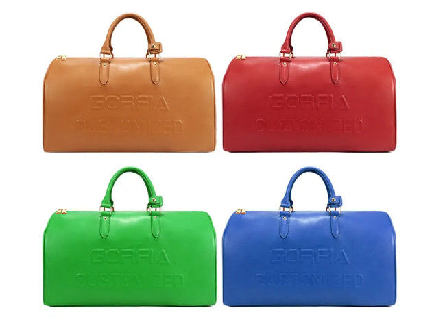 Large Capacity Unisex Travelling Luggage Vegan Leather Duffle Bags Customized Logo