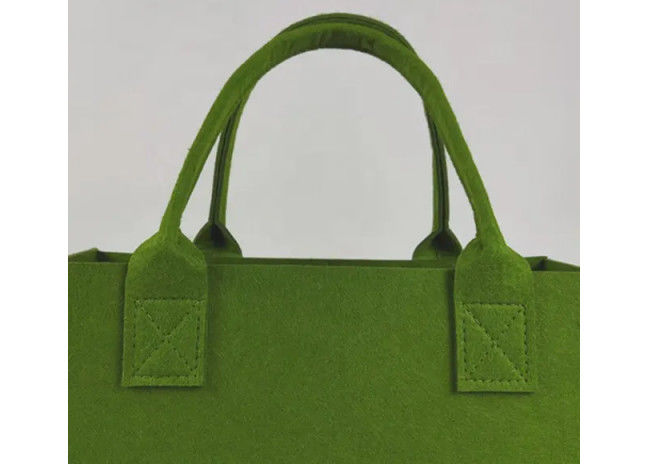 Green Felt Material Reusable And Durable Custom Tote Bags Luxury Storage Shopping Garment Bag Shopping Bags